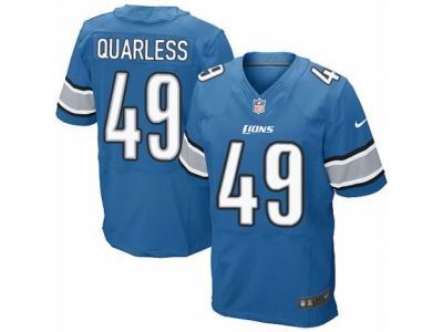 Nike Detroit Lions #49 Andrew Quarless Elite Light Blue Jersey