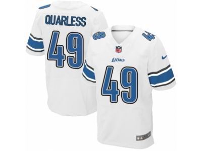 Nike Detroit Lions #49 Andrew Quarless Elite White NFL Jersey