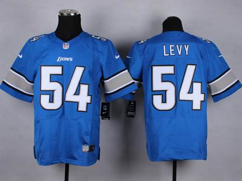 Nike Detroit Lions #54 DeAndre Levy Blue Elite Jersey