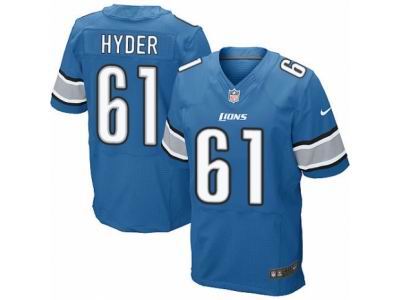 Nike Detroit Lions #61 Kerry Hyder Elite Light Blue Jersey