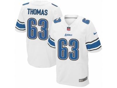 Nike Detroit Lions #63 Brandon Thomas Elite White NFL Jersey