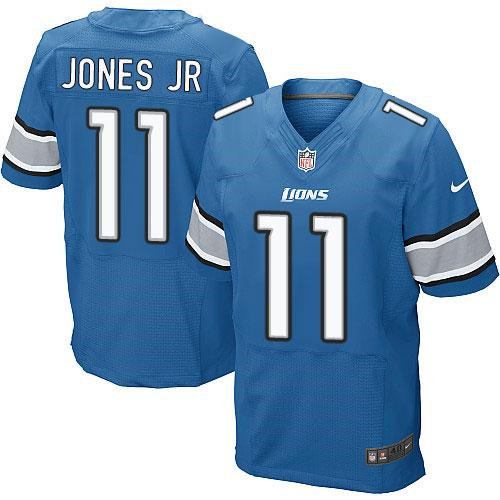 Nike Detroit Lions 11 Marvin Jones Jr Blue Team Color NFL Elite Jersey