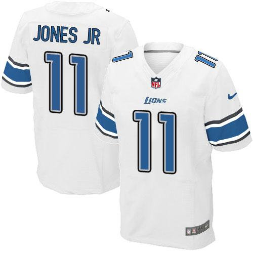 Nike Detroit Lions 11 Marvin Jones Jr White NFL Elite Jersey