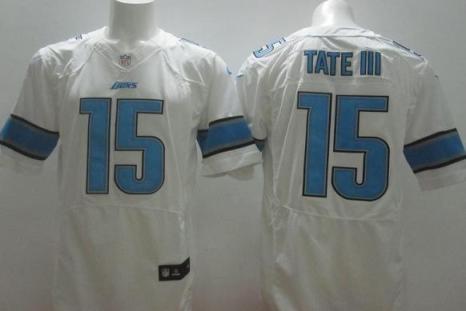 Nike Detroit Lions 15 Golden Tate III White Elite NFL Jerseys