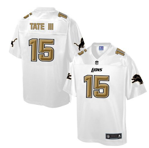Nike Detroit Lions 15 Golden Tate III White NFL Pro Line Fashion Game Jersey
