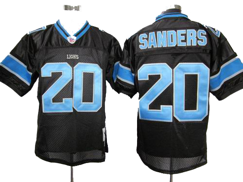 Nike Detroit Lions 1996 #20 Barry Sanders black elite jerseys