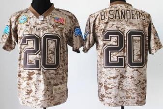 Nike Detroit Lions 20 Barry Sanders Salute to Service Digital Camo Elite NFL Jersey