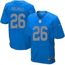 Nike Detroit Lions 26 Louis Delmas Light Blue Elite Jersey