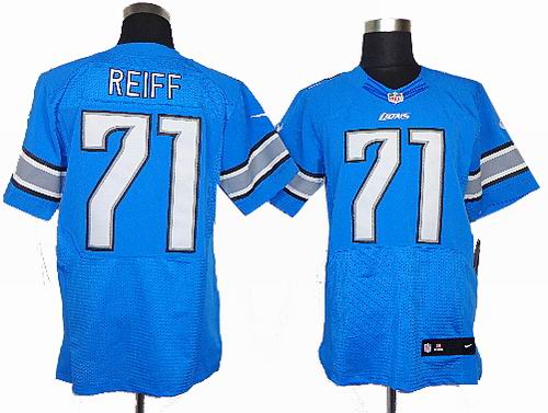 Nike Detroit Lions 71# Riley Reiff Blue elite Jersey