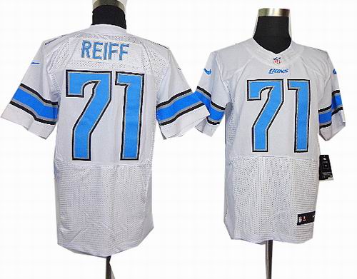Nike Detroit Lions 71# Riley Reiff white elite Jersey