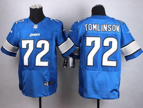 Nike Detroit Lions 72 Laken Tomlinson Blue Team Color NFL Elite jersey