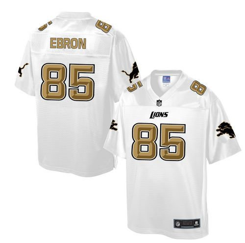 Nike Detroit Lions 85 Eric Ebron White NFL Pro Line Fashion Game Jersey