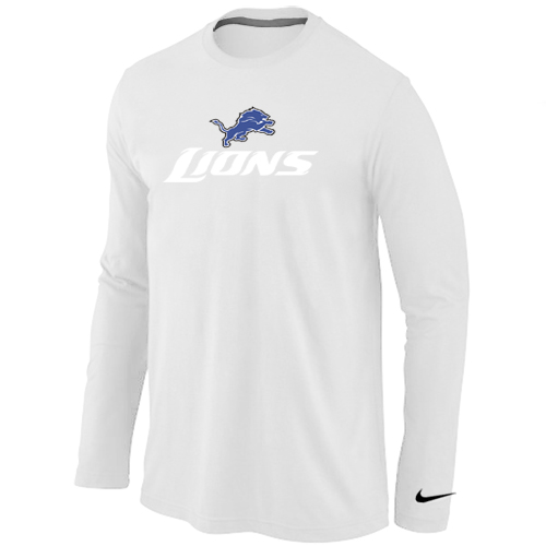 Nike Detroit Lions Authentic Logo Long Sleeve T-Shirt white