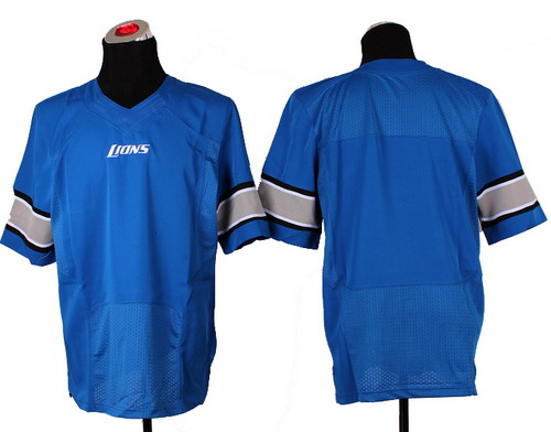 Nike Detroit Lions blank blue elite jerseys