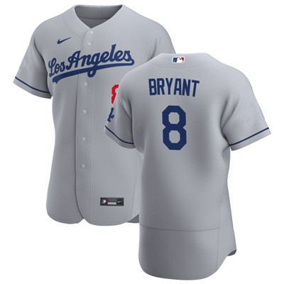 Nike Dodgers #8 Kobe Bryant Gray Flexbase Jersey