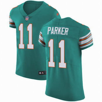 Nike Dolphins #11 DeVante Parker Aqua Green Alternate Men's Stitched NFL Vapor Untouchable Elite Jersey