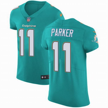 Nike Dolphins #11 DeVante Parker Aqua Green Team Color Men's Stitched NFL Vapor Untouchable Elite Jersey