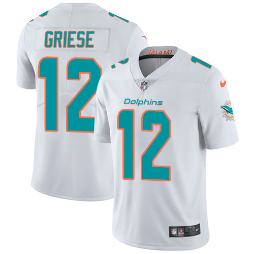 Nike Dolphins #12 Bob Griese White Youth Stitched NFL Vapor Untouchable Limited Jersey