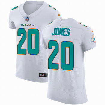 Nike Dolphins #20 Reshad Jones White Men's Stitched NFL Vapor Untouchable Elite Jersey