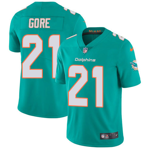Nike Dolphins #21 Frank Gore Aqua Green Team Color Youth Stitched NFL Vapor Untouchable Limited Jersey1