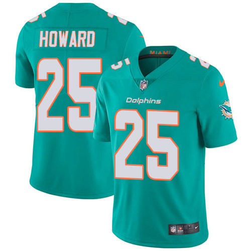 Nike Dolphins #25 Xavien Howard Aqua Green Team Color Men's Stitched NFL Vapor Untouchable Limited Jersey