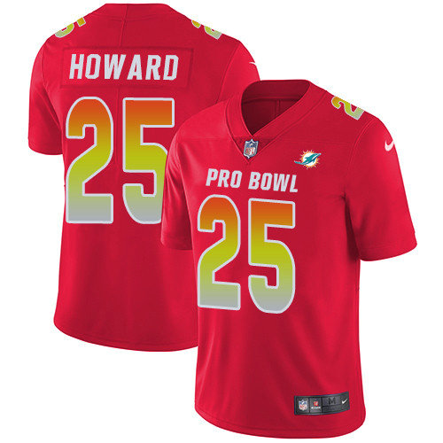 Nike Dolphins #25 Xavien Howard Red Youth Stitched NFL Limited AFC 2019 Pro Bowl Jersey