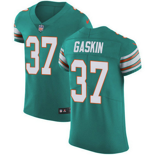 Nike Dolphins #37 Myles Gaskin Aqua Green Alternate Men's Stitched NFL New Elite Jersey