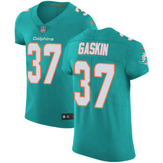 Nike Dolphins #37 Myles Gaskin Aqua Green Team Color Men's Stitched NFL Vapor Untouchable Elite Jersey