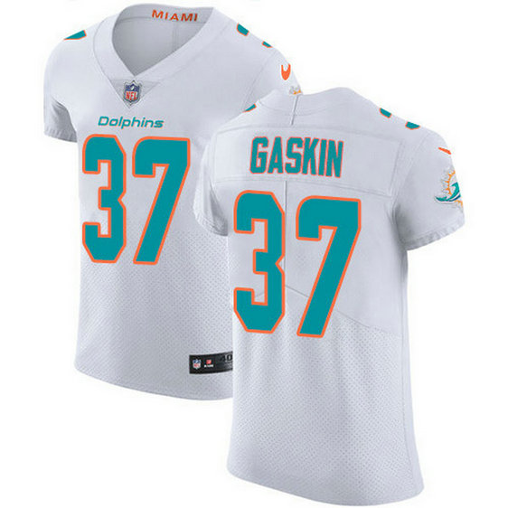 Nike Dolphins #37 Myles Gaskin White Men's Stitched NFL New Elite Jersey