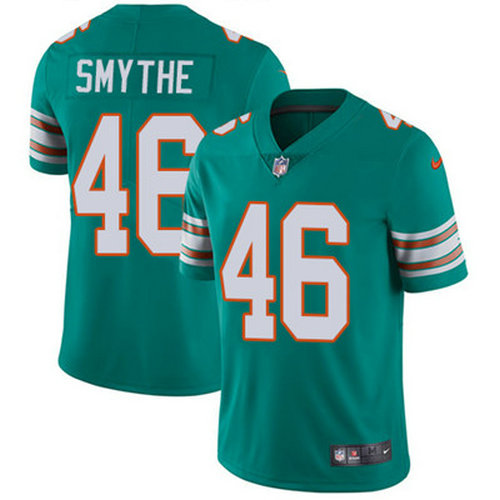 Nike Dolphins #46 Durham Smythe Aqua Green Alternate Men's Stitched NFL Vapor Untouchable Limited Jersey