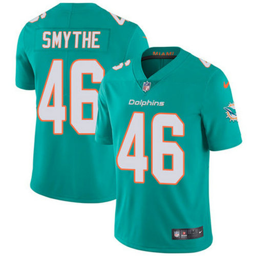 Nike Dolphins #46 Durham Smythe Aqua Green Team Color Men's Stitched NFL Vapor Untouchable Limited Jersey