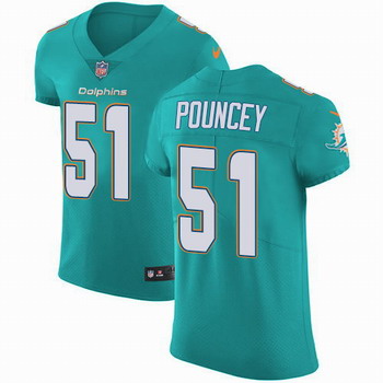 Nike Dolphins #51 Mike Pouncey Aqua Green Team Color Men's Stitched NFL Vapor Untouchable Elite Jersey