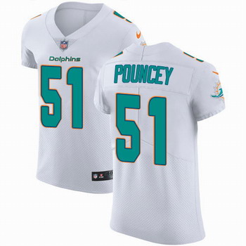 Nike Dolphins #51 Mike Pouncey White Men's Stitched NFL Vapor Untouchable Elite Jersey