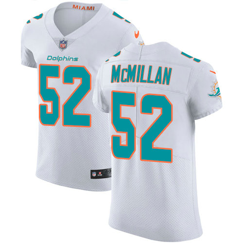 Nike Dolphins #52 Raekwon McMillan White Men's Stitched NFL Vapor Untouchable Elite Jersey