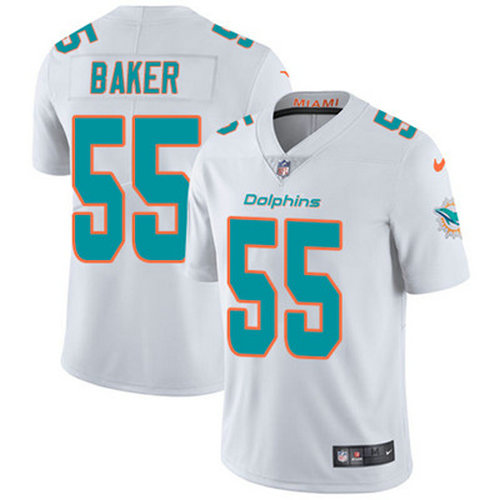 Nike Dolphins #55 Jerome Baker White Men's Stitched NFL Vapor Untouchable Limited Jersey