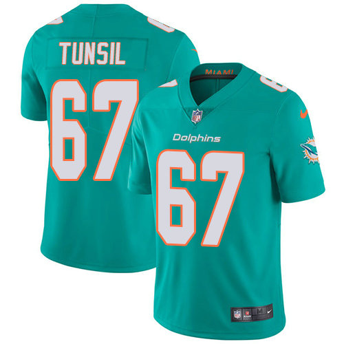 Nike Dolphins #67 Laremy Tunsil Aqua Green Team Color Men's Stitched NFL Vapor Untouchable Limited Jersey