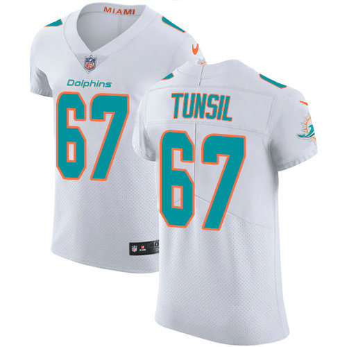 Nike Dolphins #67 Laremy Tunsil White Men's Stitched NFL Vapor Untouchable Elite Jersey