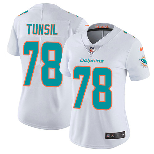 Nike Dolphins #78 Laremy Tunsil White Women's Stitched NFL Vapor Untouchable Limited Jersey