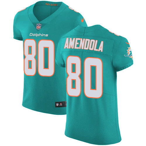 Nike Dolphins #80 Danny Amendola Aqua Green Team Color Men's Stitched NFL Vapor Untouchable Elite Jersey1