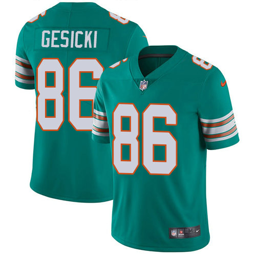 Nike Dolphins #86 Mike Gesicki Aqua Green Alternate Youth Stitched NFL Vapor Untouchable Limited Jersey