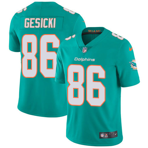 Nike Dolphins #86 Mike Gesicki Aqua Green Team Color Youth Stitched NFL Vapor Untouchable Limited Jersey1