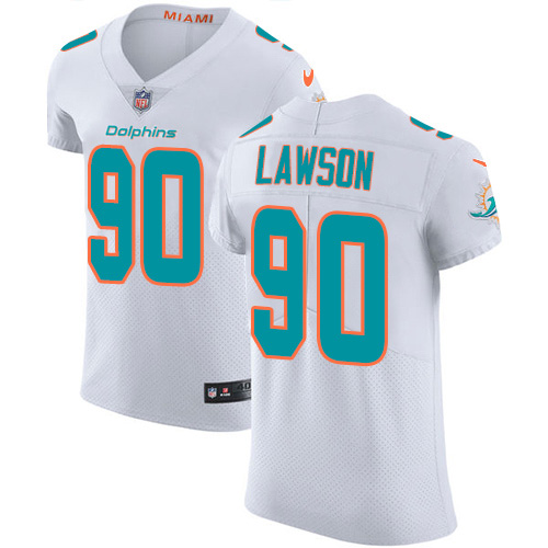 Nike Dolphins #90 Shaq Lawson White Men's Stitched NFL New Elite Jersey