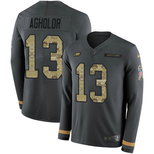 Nike Eagles #13 Nelson Agholor Anthracite Salute to Service Youth