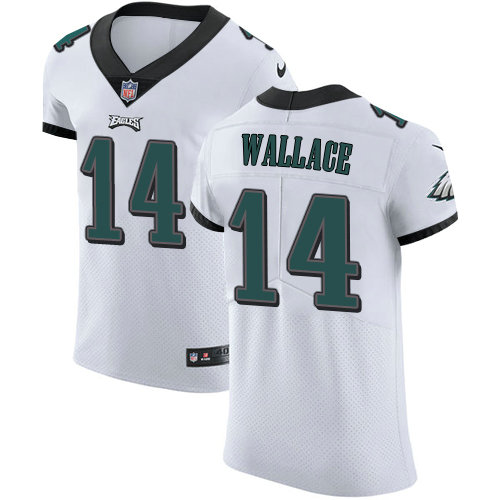 Nike Eagles #14 Mike Wallace White Men's Stitched NFL Vapor Untouchable Elite Jersey