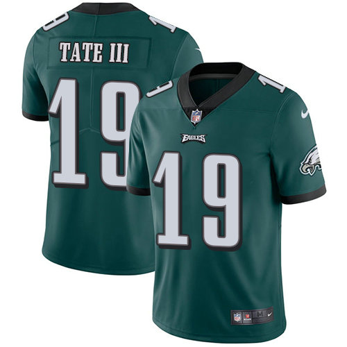 Nike Eagles #19 Golden Tate III Midnight Green Team Color Youth Stitched NFL Vapor Untouchable Limited Jersey