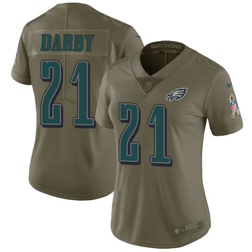 Nike Eagles #21 Ronald Darby Olive Women's Stitched NFL Limited 2017 Salute to Service Jersey