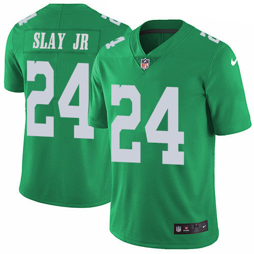 Nike Eagles #24 Darius Slay Jr Green Men's Stitched NFL Limited Rush Jersey