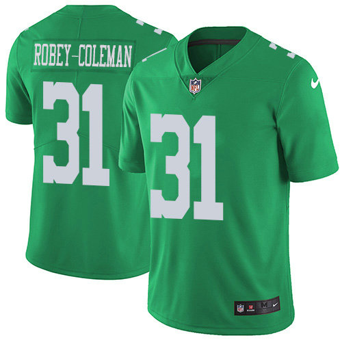 Nike Eagles #31 Nickell Robey-Coleman Green Men's Stitched NFL Limited Rush Jersey