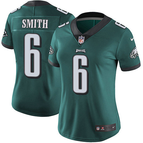 Nike Eagles #6 DeVonta Smith Green Team Color Women's Stitched NFL Vapor Untouchable Limited Jersey