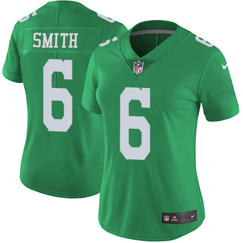 Nike Eagles #6 DeVonta Smith Green Women's Stitched NFL Limited Rush Jersey